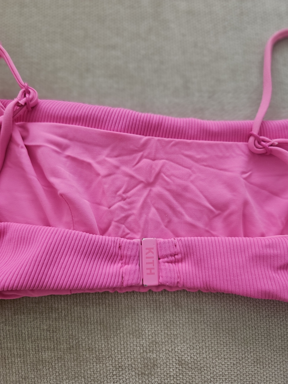 Kith Hot Pink Ribbed Bikini Set - Picture 4 of 6